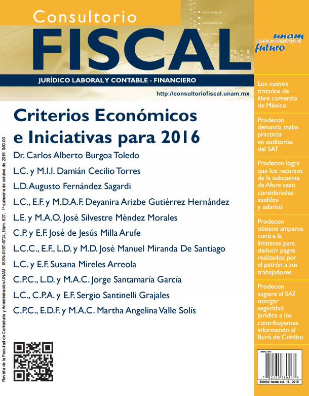Criterios Económicos e Iniciativas para 2016