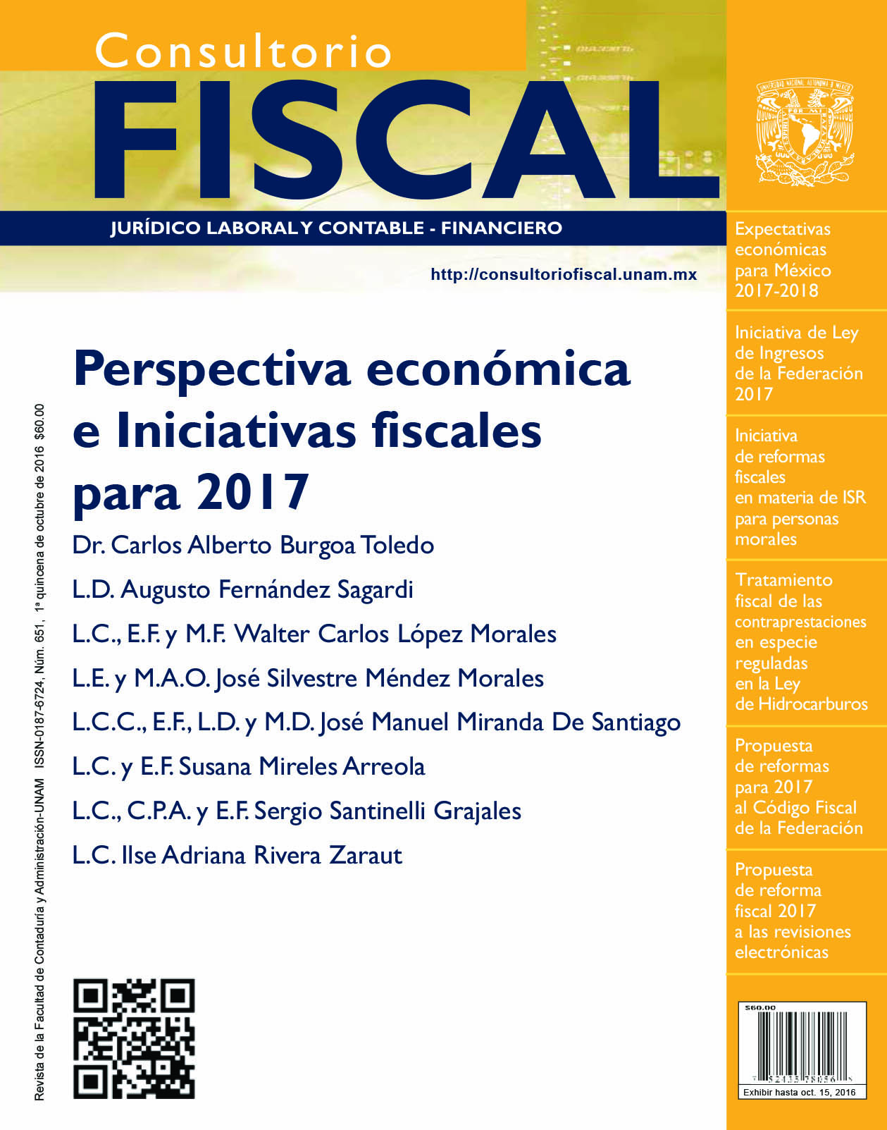 Perspectiva económica e Iniciativas fiscales para 2017