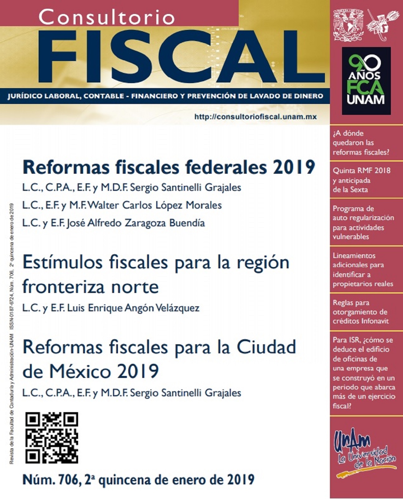 Reformas fiscales federales 2019