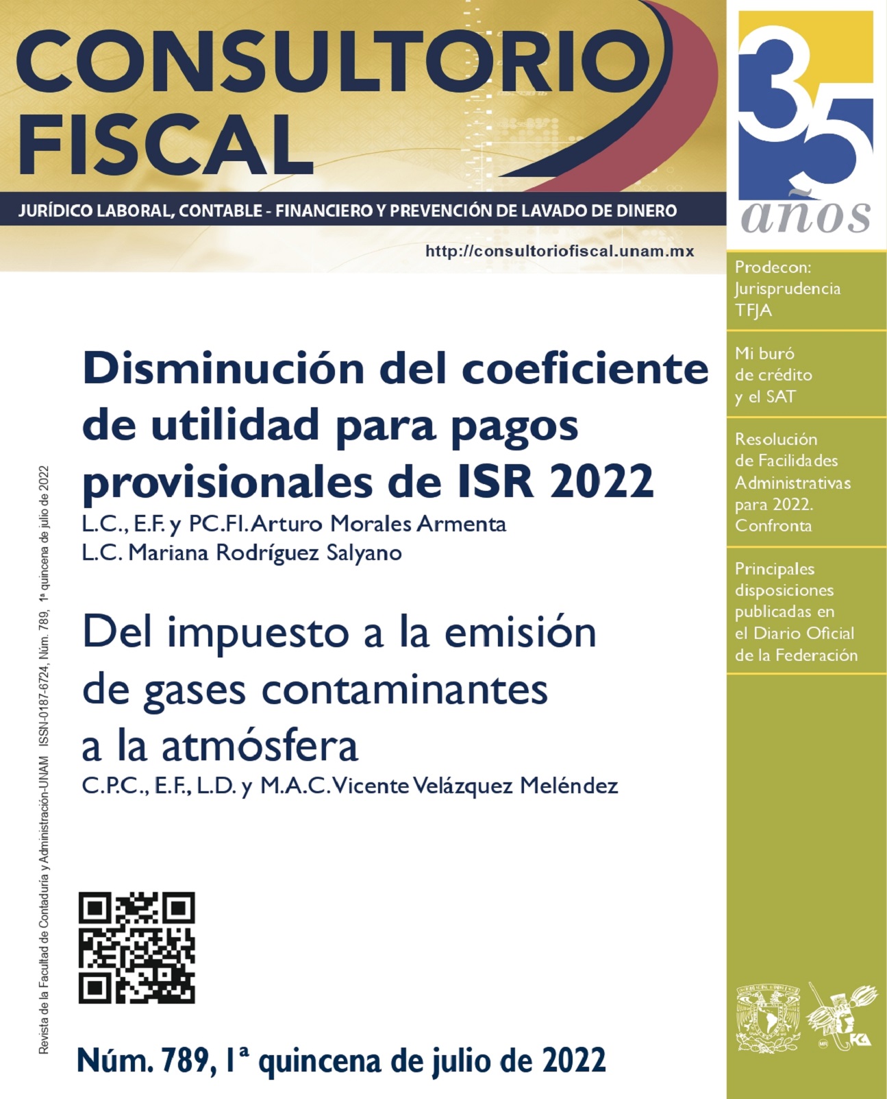 Disminución del coeficiente de utilidad para pagos provisionales de ISR 2022