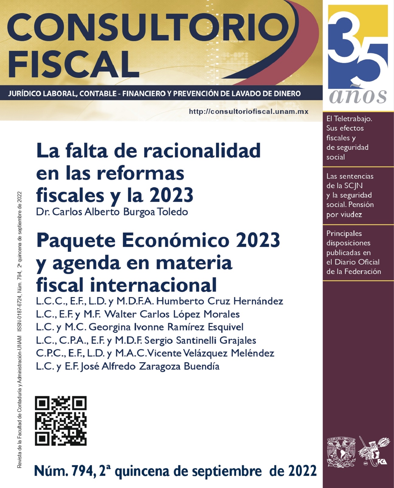 No.794 - La falta de racionalidad en las reformas fiscales y la 2023